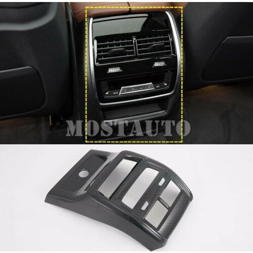 For BMW X5 G05 2019-2021 ABS Carbon Car Accessory Rear Air AC Vent Outlet Cover Trim 1pcs Car Accessories Interior Car Decor
