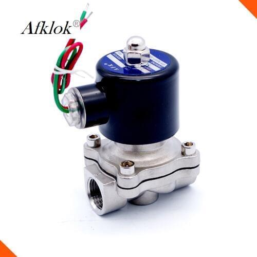 3/4"NPT Solenoid Valve Water 12v 110v 220v 24v Directing Acting 2 Way Electric Water Valve Normally Closed EPDM Seal for Air
