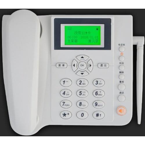 Wireless Desk Telephone with Antenna, Caller ID Landline Office Home SIM Card Phone with Phone Numbers Storage, Strong Signal