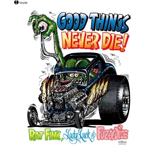 Summer Style Fashion Men Casual Tees Hot Rod Car Fans " Good Things" White Tee Shirts Blank T Shirts