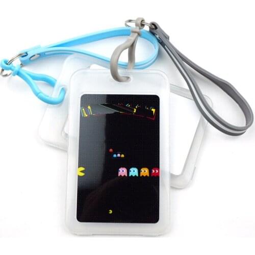Games Cute Ghost Card Cover Key Chain Bank Credit Card Holder Card Bag Plastic Student ID Bus Card Sleeve Protect Keychains