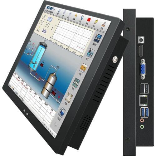 10 12 14 15 17 15.6 18.5 19 21.5 Inch Industrial Computer Monitor PC win7 System Not Touch Screen I3 4G 32G Embedded Fixed