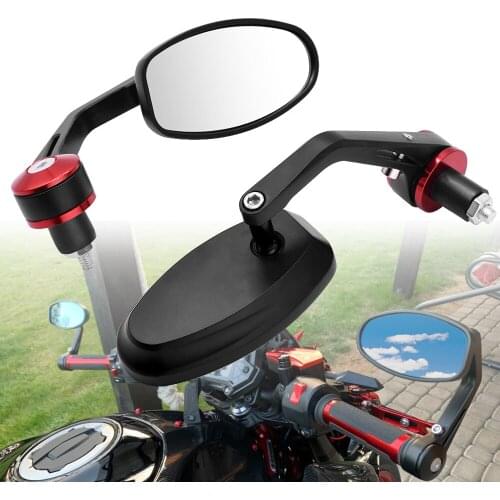 22mm Motorcycle Mirror White Glass Handle Bar End Rearview Side Mirror For Honda Goldwing 1800 GL1800 F6B honda silver wing 600