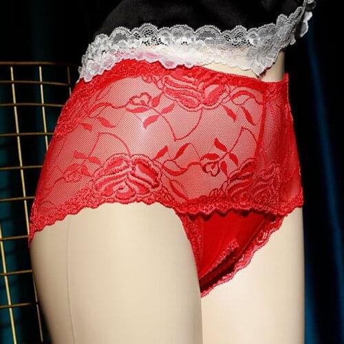 Sissy Pouch Panties Mens Lace Bikini Briefs G-String Thongs Underwear Knickers Bikini Briefs Gay G-string/Jocks/Tanga/T-back Gay