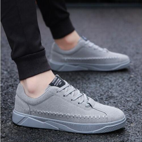 2020 New Mens Casual Shoes Lace-up Fashion Autumn Flats Fashion Breathable Sneakers Mens PU Leather