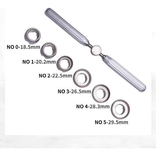 No.5537 6pcs/set Assort Size Watch Back Opener Dies Tools kit With Watch Case Opener Wrench for Rlx Watch Repairing Tool