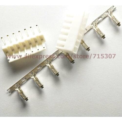 PHISCALE 20sets connector kits 7pins 3.96mm including plug+ right angle 90 degrees pin socket+ terminal