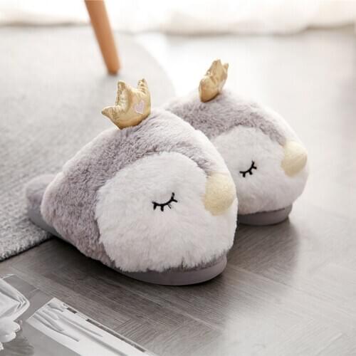 New Kawaii Crown Penguin Long Plush Toy Soft Stuffed Plush Indoor Shoes Girls Kid Bedroom Ornament Doll Household Products Gifts
