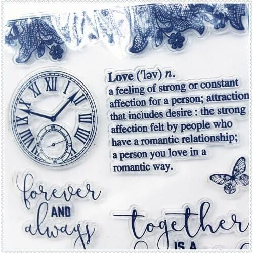 PANFELOU 11.3*15.56cm Love tower series Transparent Silicone Rubber Clear Stamps cartoon for Scrapbooking/DIY wedding album