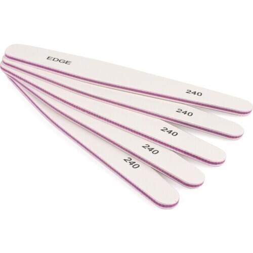 10pcs White Nail File For Manicure 240/240 Wahsbale Sanding Files Double Sides nails Buffer Block Emery Board Manicure Files