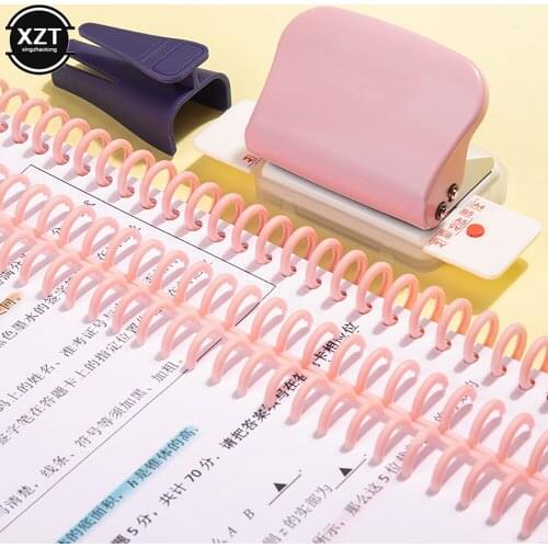 Plastic Binding Ring 30pcs Hole Loose-leaf Binding Button DIY Book Loop Disc Buckle For Notebook Dairy Calendar Office Student