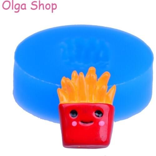 QYL255 French Fries Silicone Mold Mould for Polymer Clay Food Grade Mold - Chocolate Bakeware Polymer Clay Molds, Candy Mould