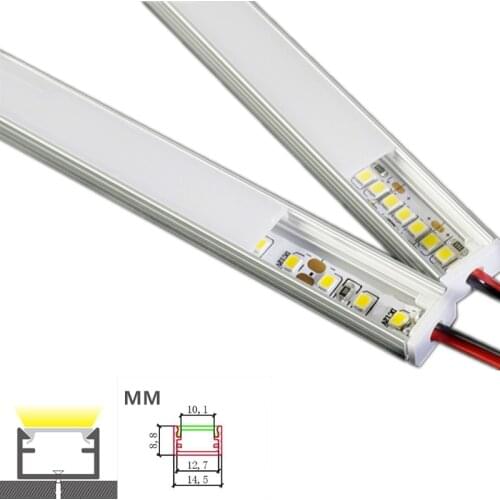 5pcs/lot 12VDC 50cm 20inch LED Bar Light,2W 6W 9W 100LM/W Flat U Hard Dtrip, 90/180 Degree Connector Under Cupboard Cabinet Lamp