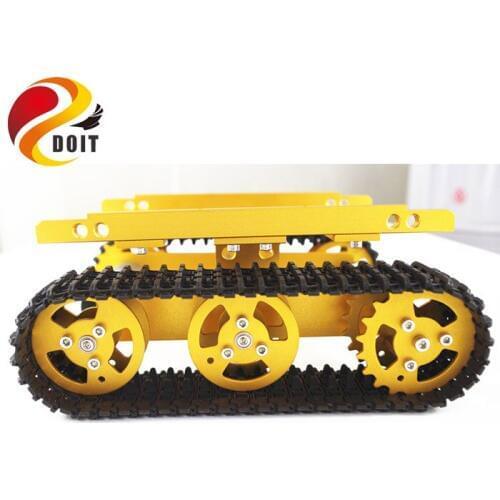 T100 Robot Tank Car Chassis Crawler Tracked Model Caterpillar Chain Vehicle Mobile Platform Tractor DIY RC Toy