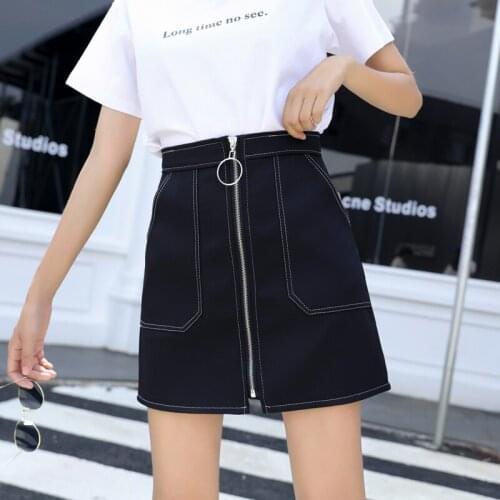 2019 New Arrival Women Suede Elegant Pencil Mini Skirts High Waist Empire Harajuku Sheath Sexy Wrap Pencil Skirt Female