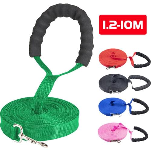 1.2-10m Longer Pet Leashes Belt Comfortable Sponge Handle Outdoor Training Dog Leashes Rope for Small Large Dogs Lead Stuff New