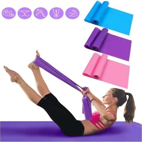 1.5 Meters Latex Fitness Resistance Bands Elastic Stretch Bands Exercise Training Band Best for Pilates Yoga Home Gym Workout