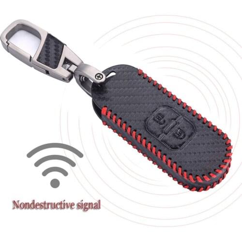 1pc Hand Sewing Leather Car Key Case Covers for Mazda MX5 Remote Keychain Bag Accessory Key Chains Shell Car Accessories
