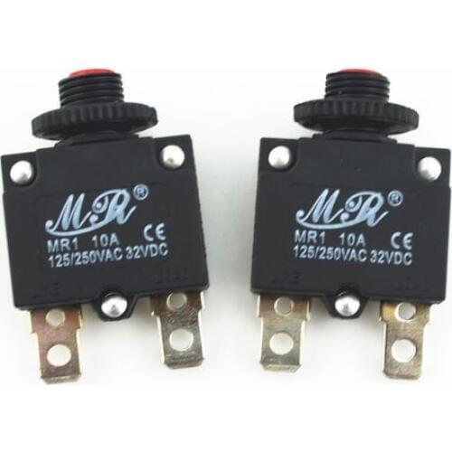 10Pcs 10A Circuit Breaker Overload Protector Switch Fuse