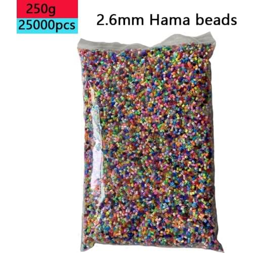 25000pcs / bag 2.6mm Hama Beads Mini Hama Fuse Beads Diy Toys baby Kids Crafts Educational Toys juguetes