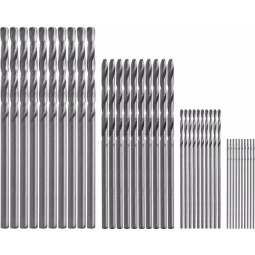 40Pcs Mini Drill HSS Bit 0.5mm-2.0mm Straight Shank PCB Twist Drill Bits Set