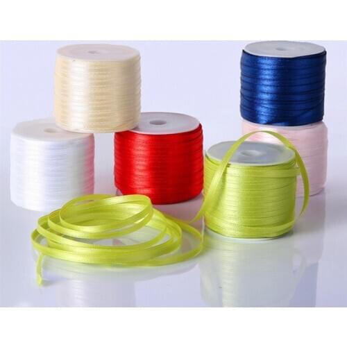 50M/164.04ft Polyester Ribbon DIY Decorative Satin Ribbon Gift Wrapping Ribbon Wedding Birthday Party Gift Box Wrapping Tool