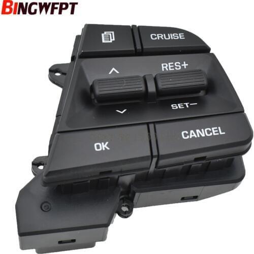 Car Cruise Control Steering Wheel Buttons Switch Black for Hyundai Elantra AD Solaris 2017 2018 1.6L