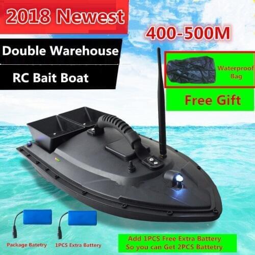 Free Bag extra Battery Remote Contorl RC Fishing Bait Boat 2011-5 500M Double Bait Well Motor1.5KG Load RC intelligent Fish Boat