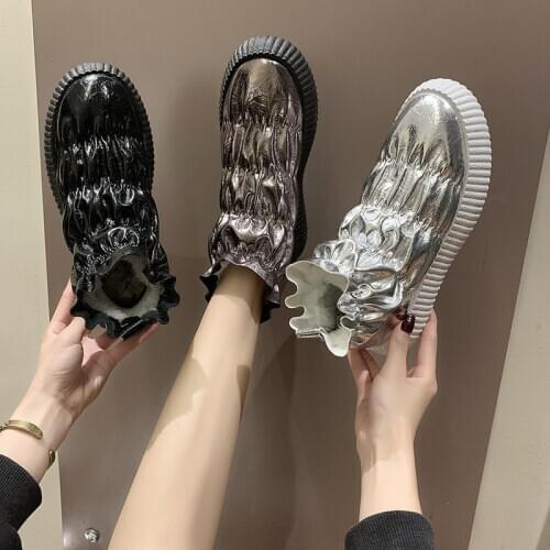 Sleeve Martin boots womens boots winter new style short boots womens tide plus cashmere boots short boots X683