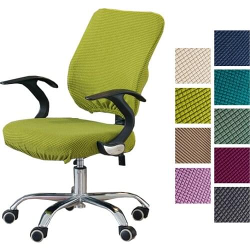 Corn Kernel Split Chair Cover Office Computer Chair Covers Spandex Seat Cover Office Anti-dust Universal Solid Armchair Cover