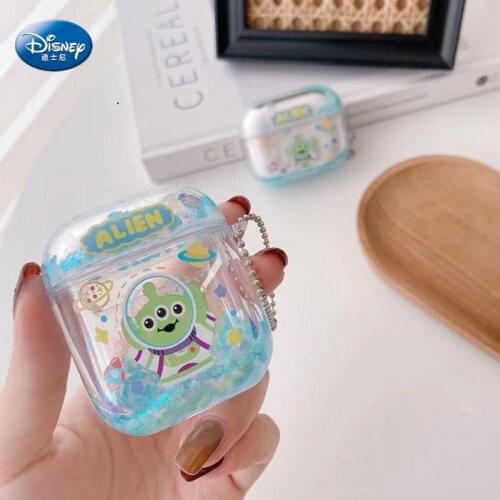 Monster University Alien Liquid quicksand Glitter Protective Case for Airpods 1 2 Pro Bluetooth Wireless Earphone Charging Cover