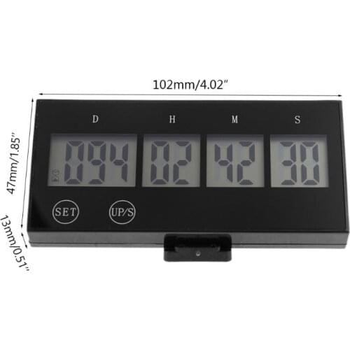Digital Timer Countdown 999 Days Clock Touch Key LCD Large Screen Event Reminder
