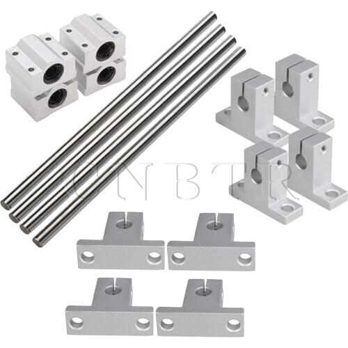 CNBTR 0.cm Dia Linear Ball Bearing Rail Support 20cm Shaft Optical Axis Set
