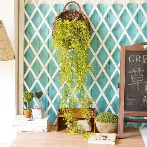 Artificial Hanging Ivy Garland Plants Vine Fake Foliage Flower wisteria Home