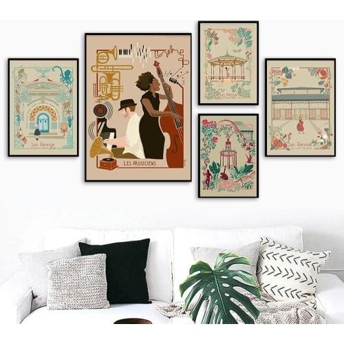 Canvas Paintings Boho Style Morocco Door Animal Wall Art Home Decor Poster HD Prints Modular Pictures Living Room No Framework