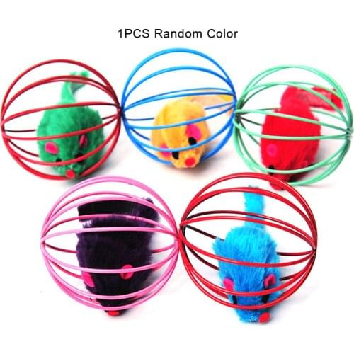 Hot Pet Cat Dog Toy Caged Rat Rolling Ball Mouse Toys Dogs And Cats Toy Puppy Kitten Chasing Ball Funny Cat Pets Supplies