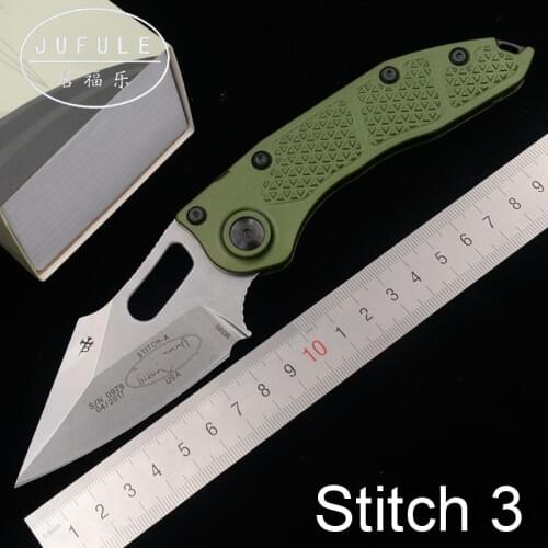 JUFULE New MT stitch folding Mark M390 blade Aluminum handle outdoor tactical camping hunt EDC tool Utility dinner kitchen knife