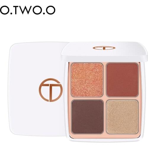 O.TWO.O 4 Colors Eyeshadow Morocco Colored Drawing Palette Matte Shimmer Glitter Effect Eye Shadow Makeup For Daily Use