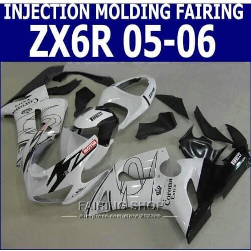 Black lines Fairings zx6r 2005 *06 Fairing kit For Kawasaki NINJA ZX 6R 05 2006 Injection mold p59