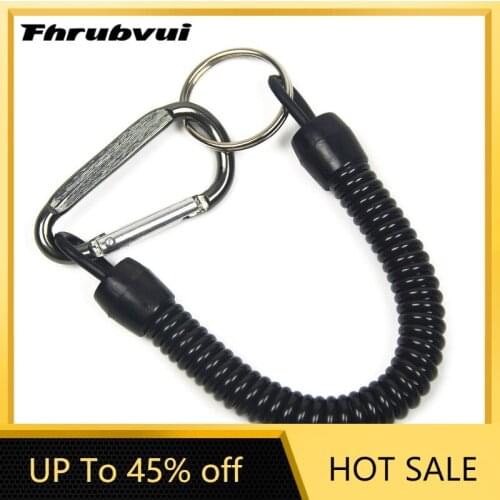 Hot Lanyard Spring Rope Outdoor Hiking Camping Anti-lost Phone Key Chain Molle Military Backpack Attactment Spring Strap