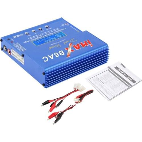 Blue 80W iMAX B6AC 100V-240V Lipo NiMH 3S RC Lithium Battery Balance Charger Digital LCD Screen RC Hobby