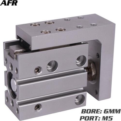 SMC Type Compact Slide Series MXH6-20 MXH6-25 MXH6-30 pneumatic slider (linear guide) Air cylinder Bore 6mm Stroke 20 25 30mm