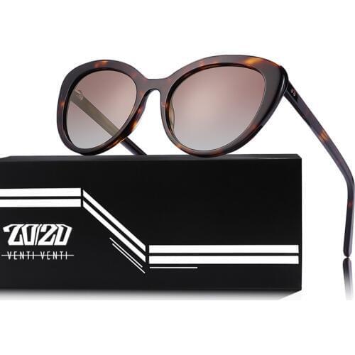 20/20 Brand Fashion Cat Eye Polarized Sunglasses Women Men Acetate Classic Sun Glasses Driving Unisex Eyewear Oculos AT8171