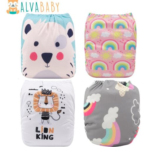 U Pick ALVABABY Cloth Diapers Baby Reusable Baby Nappy with 1pc Reusable Microfiber Insert