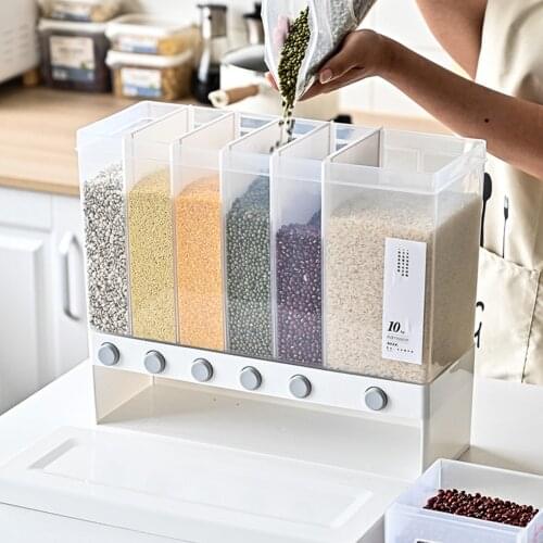 10KG Cereal Disp Rice bucket Home Division seal Insect and moisture proof kitchen Rice storage box Whole grain storage Dispenser