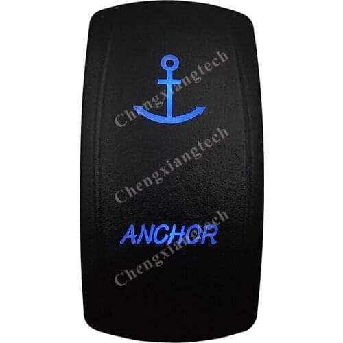 Anchor Car Boat Blue Led Lasor 5 Pin Rocker Toggle Switch On Off 12v 24v Marine Grade for Carling Arb Narva 4x4