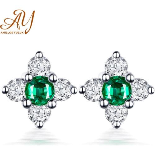 Anillos Yuzuk Hot Sale CZ Stud Earrings Rose Gold 925 Sterling Silver Earrings For Women Girls Korean Earrings Fashion Jewelry