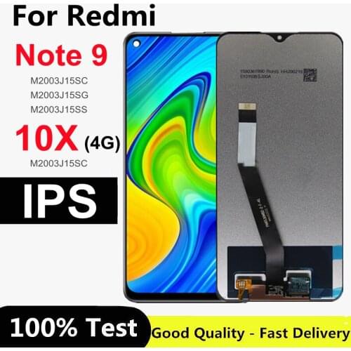 6.53" For Xiaomi Redmi Note 9 lcd for redmi 10x LCD Touch Screen Digitizer For Redmi Note9 Display Screen