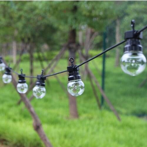 10/20/30 Bulb LED Outdoor Garland Globe String Fairy Light Clear/Milky Christmas G50 Waterproof Wedding Garden Party Patio Decor