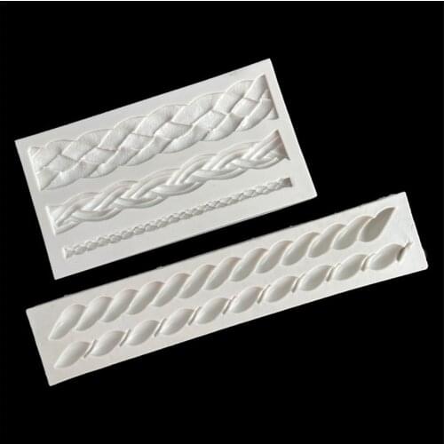 15.2*8.2*1CM DIY Sugar Craft Cake Vintage Long Weave Silicone Mold Fondant Mold Cake Decorating Tools Gum Paste Mold